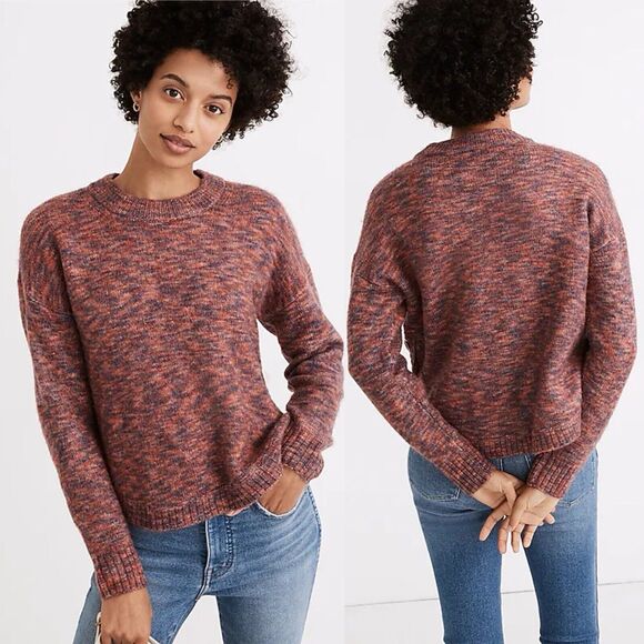 Madewell Space Dye Birchmont Side Button Pullover Sweater XXS - Picture 2 of 11